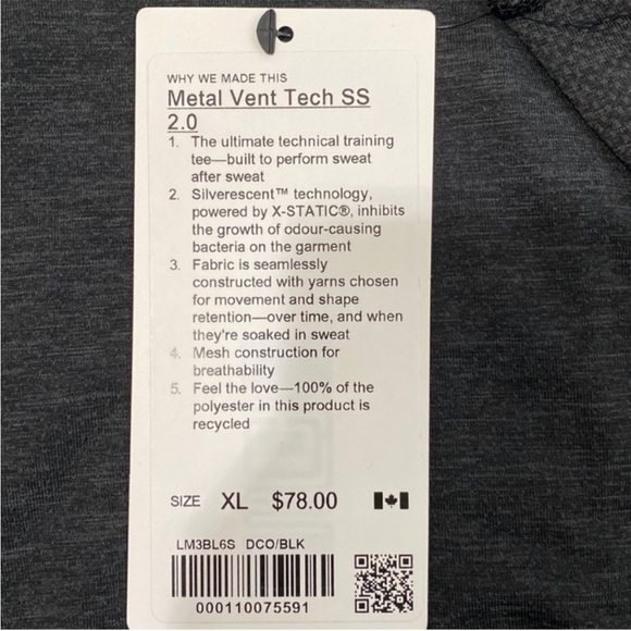 Lululemon Short Sleeve Shirt Metal Vent Tech SS 2.0 NWT - Picture 4 of 4